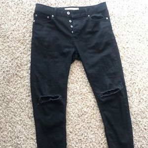Topman Skinny Ripped Denim